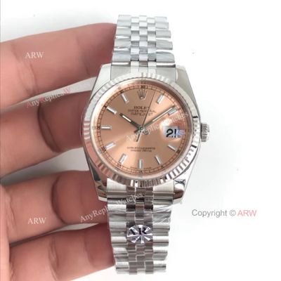 AR Factory V2 Rolex Datejust 36 MM Champagne Face Jubilee Watch SWISS 3135 MOVEMENT